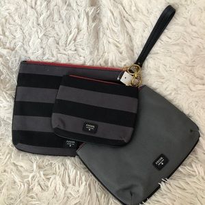 Fossil 3 piece cosmetic bag